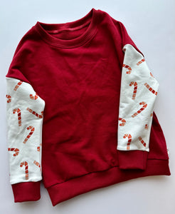 4T Slouchy Pullover | Candy Canes